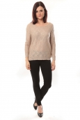 De Fil en Aiguille Pull Love Look 815 Beige - 1 acheté = 1 offert