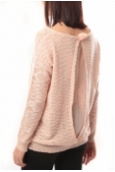 De Fil en Aiguille Pull Love Look 815 Saumon - 1 acheté = 1 offert