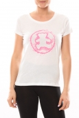 Lulu Castagnette T-shirt Happy Blanc