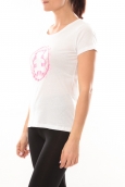 Lulu Castagnette T-shirt Happy Blanc