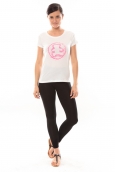 Lulu Castagnette T-shirt Happy Blanc