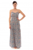 Vero Moda Paisilla Mace S/L Maxi Dress 101077004 Beige