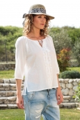 Vero Moda Fig 3/4 Top GA IT 10107504 Blanc