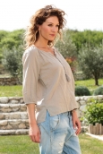 Vero Moda Fig 3/4 Top GA IT 10107504 Taupe