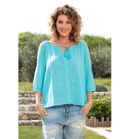 Vero Moda Fig 3/4 Top GA IT 10107504 Bleu