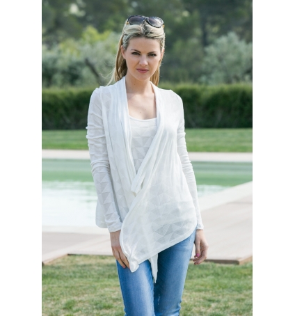 Vero Moda Fast Egypt L/S Drapy Cardigan It 10112493 Blanc