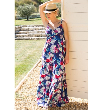 Vero Moda Flower Elysee Ancle Singlet Dress 10110194 Bleu