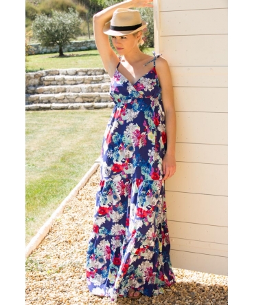 Vero Moda Flower Elysee Ancle Singlet Dress 10110194 Bleu