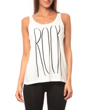 Vero Moda Rock S/L Rock Top Box It Blanc