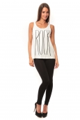 Vero Moda Rock S/L Rock Top Box It Blanc