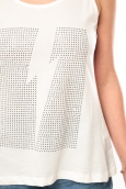 Vero Moda Rock S/L Studs Ligh Top Box It 10108858 Blanc