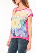 De Fil en Aiguille T-shirt 88 Rose - 1 acheté = 1 offert