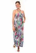 Nina Rocca Robe Sylvia F587 Bleu - 1 acheté = 1 offert