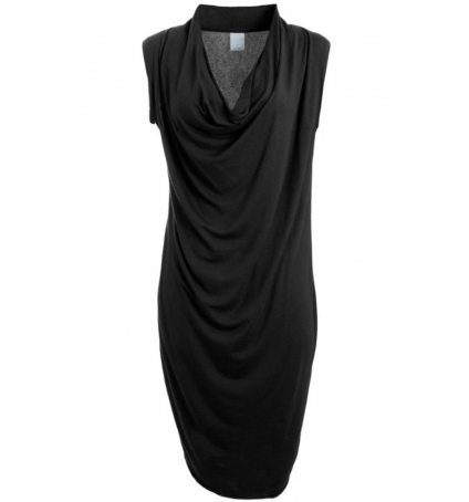 Vero Moda Dina Drapy S/L Short Dress It Noir