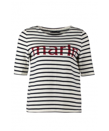 Petit Bateau Tee-shirt Marinière 1078949240 Blanc