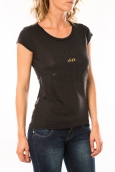 Lulu Castagnette T-shirt Chicos Noir