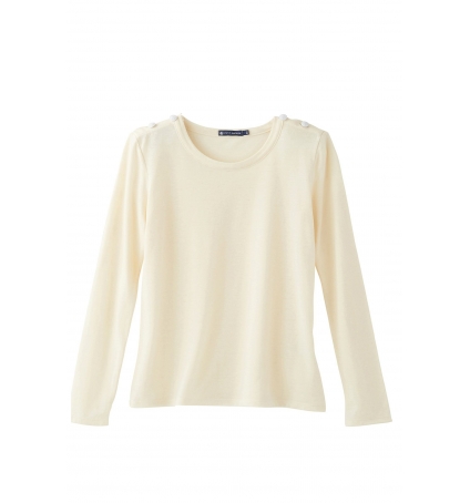 Petit Bateau T-shirt Manches Longues 10622 522 Écru