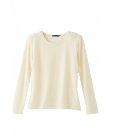 Petit Bateau T-shirt Manches Longues 1062252210 Écru