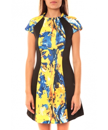 De Fil en Aiguille Robe You&You B8086 Jaune/Bleu