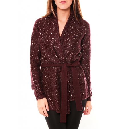 Vero Moda Zahra LS Wrap Cardigan 10114389 Prune