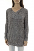 Vero Moda Norma Copenhagen LS Drapey Cardigan 10111324 Gris