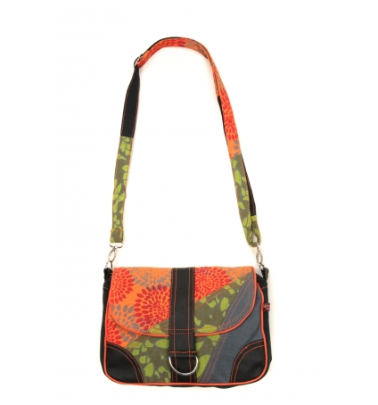 Bamboo's Fashion Petit Sac Besace New Dehli GN-144 Orange/Vert