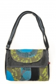 Bamboo's Fashion Petit Sac Besace Libreville GN-155 Gris/Vert/Bleu 