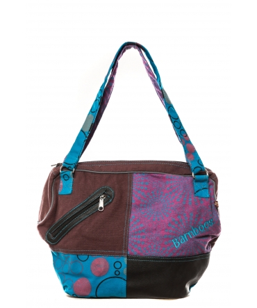 Bamboo's Fashion Sac à main Buenos Aires GN-152 Violet/Marron/Bleu