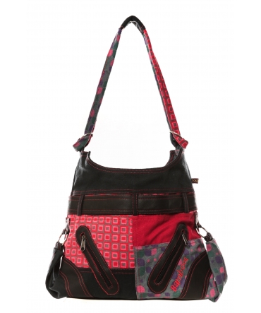 Bamboo's Fashion Sac Besace Montréal GN-1503 Rouge/Gris