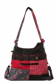 Bamboo's Fashion Sac Besace Montréal GN-1503 Rouge/Gris