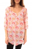 Lara Ethnics Blouse Odysée Imprimée Multi SRS Rose