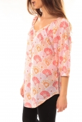 Lara Ethnics Blouse Odysée Imprimée Multi SRS Rose