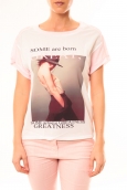 By La Vitrine Tee-shirt B005 Blanc/Rose