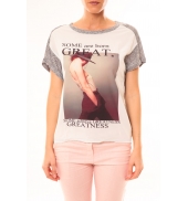 By La Vitrine Tee-shirt B005 Blanc/Gris