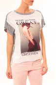 By La Vitrine Tee-shirt B005 Blanc/Gris