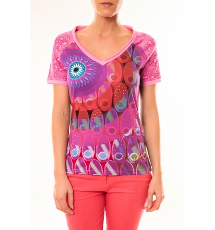 Desigual T-Shirt Sunrise 52T25G1 Rose