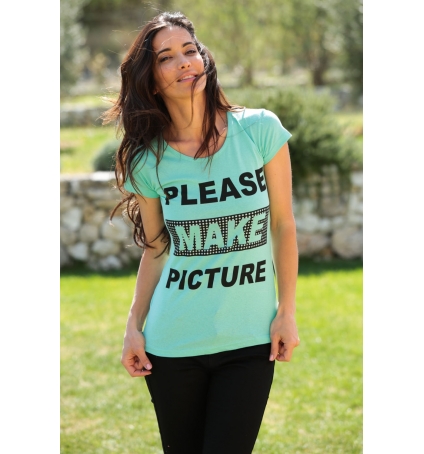 TCQB T-Shirt NAD Please Vert d'eau