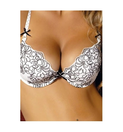 Soutien Gorge blanc et noir V841