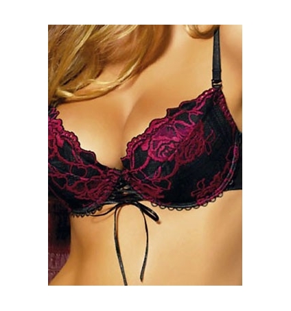 soutien-gorge-noir-et-fushia-v811