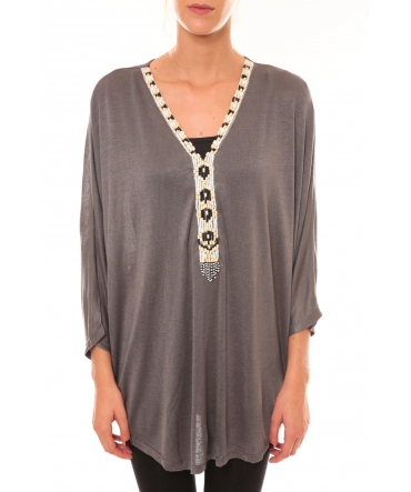 Top ample M3112 gris