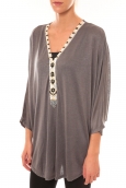 Top ample M3112 gris