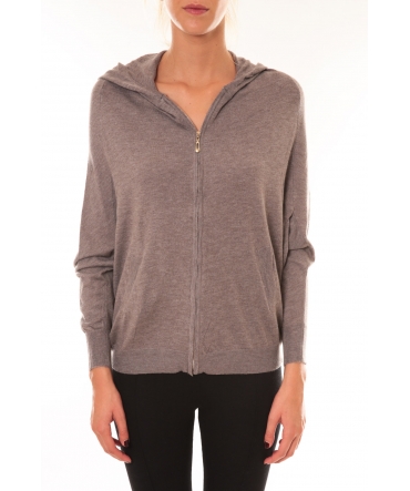 Sweat zippé L1039 marron