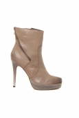 Bottines en cuir Gicanda taupe