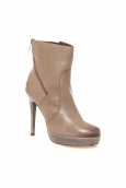 Bottines en cuir Gicanda taupe