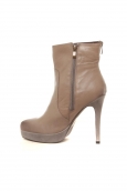 Bottines en cuir Gicanda taupe