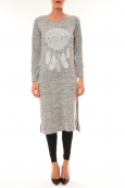 Robe Plume gris clair