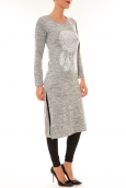 Robe Plume gris clair