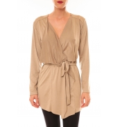 By La Vitrine Cardigan asymétrique Lola beige