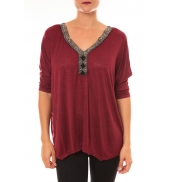 By La Vitrine Top R5550 bordeaux