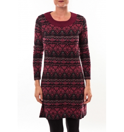 Barcelona Moda Robe pull 71565011 bordeaux